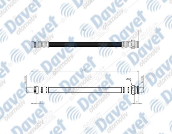SVAC 600222 Arka Fren Hortumu Partner Tepee 08->  ####